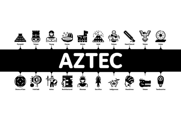 Aztec Civilization Minimal Infographic: Practical Applications for Modern Design