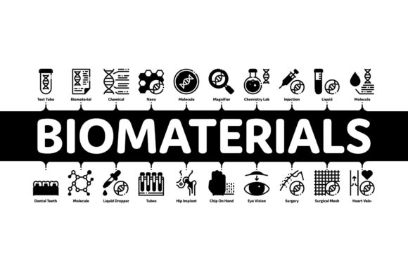Biomaterials Minimal Infographic Banner Design Guide