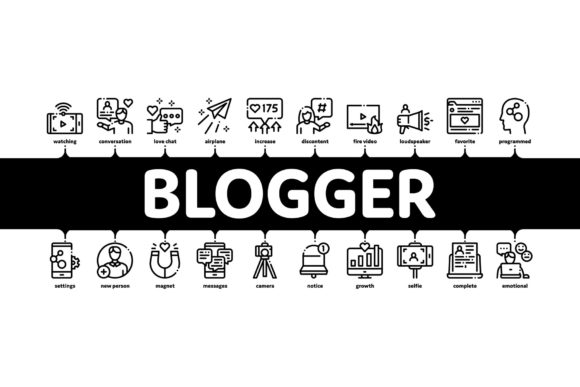 Blogger Channel Minimal Infographic: Elevating Digital Content with Clean Vector Design