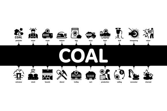 Coal Mining Minimal Infographic Banner Design Guide