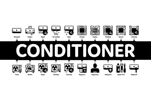 Conditioner Repair Minimal Infographic Guide