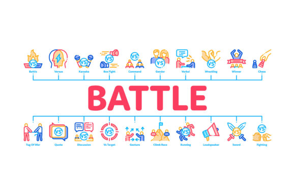 Evaluating the Battle Competition Minimal Infographic for Modern Event Design