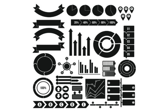 Infographic Design Parts Icons Set: Streamlining Visual Communication