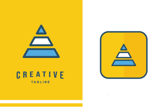 Infographic Icon: Pyramid Graph for Print & Vector