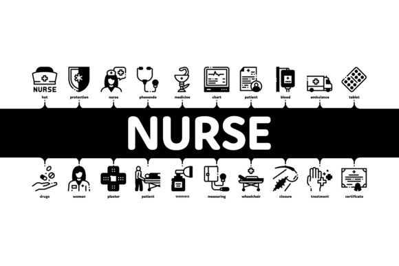 Nurse Medical Aid Minimal Infographic Design