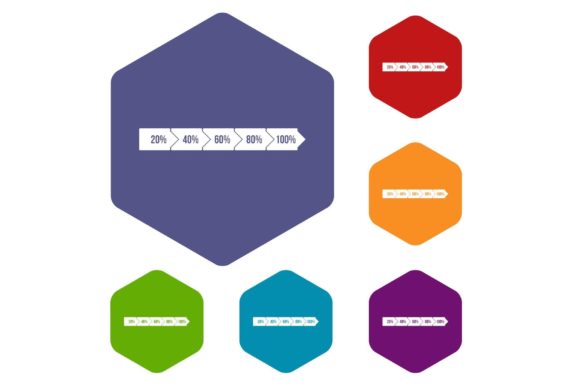 Percentage Arrow Infographic Icons Set Guide