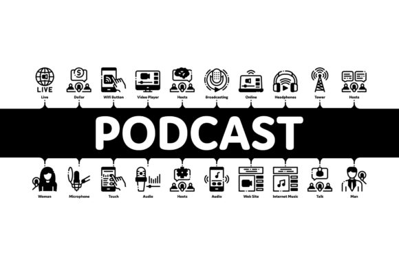 Podcast and Radio Minimal Infographic: Visualizing Audio Content for Modern Creators