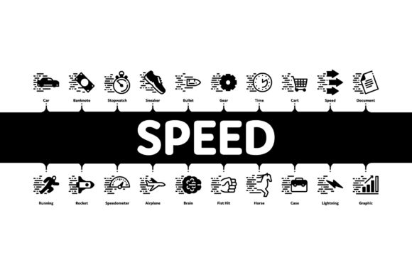 Speed Fast Motion Minimal Infographic: Visualizing Velocity in Modern Design