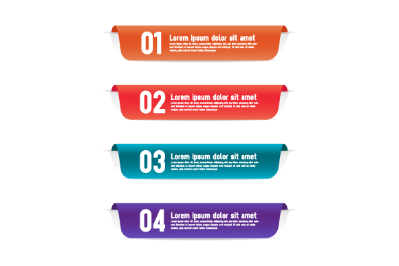 Strategic Application of Color Labels Infographic Banners Design for Visual Communication
