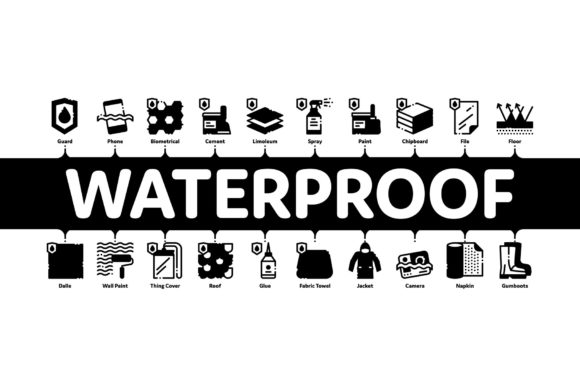 Waterproof Materials Minimal Infographic: Evaluating Visual Assets for Technical Communication